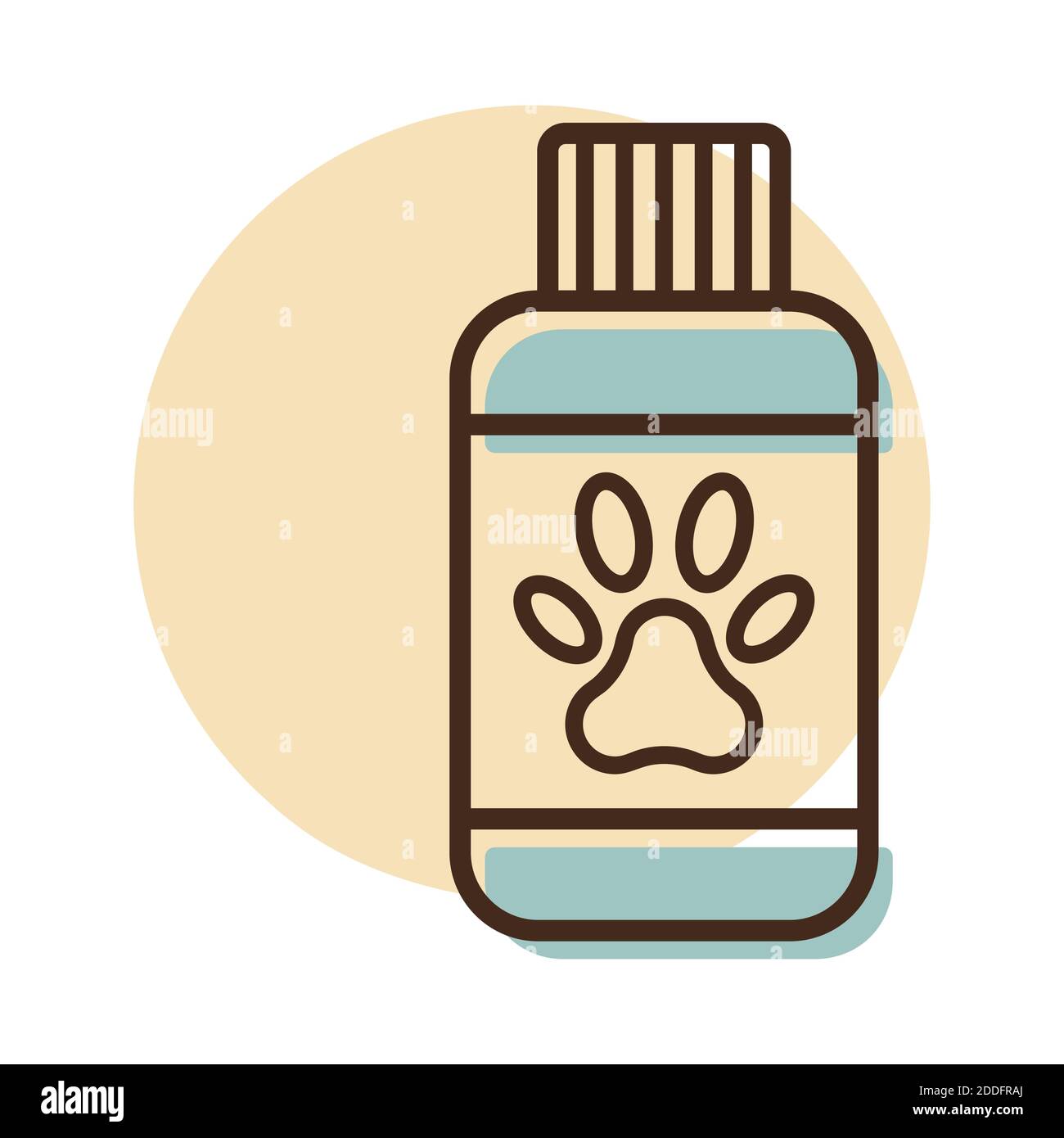 Pet shampoo vector icon. Pet animal sign. Graph symbol for pet and veterinary web site and apps