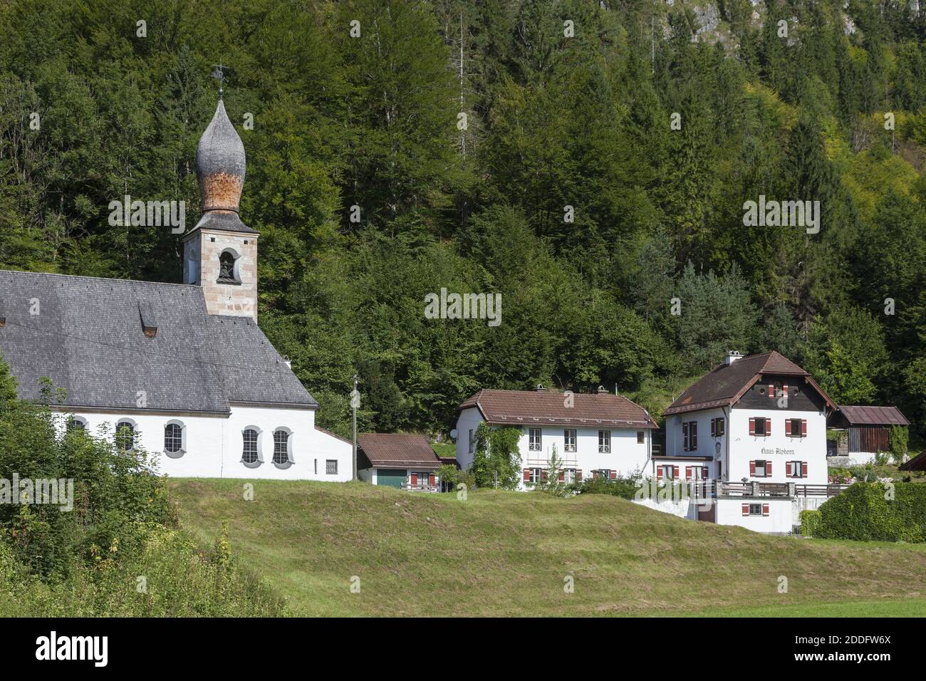 geography / travel, Germany, Bavaria, Schneizlreuth, chapel of ease Mary Hilf in Schneizlreuth, near B, Additional-Rights-Clearance-Info-Not-Available Stock Photo