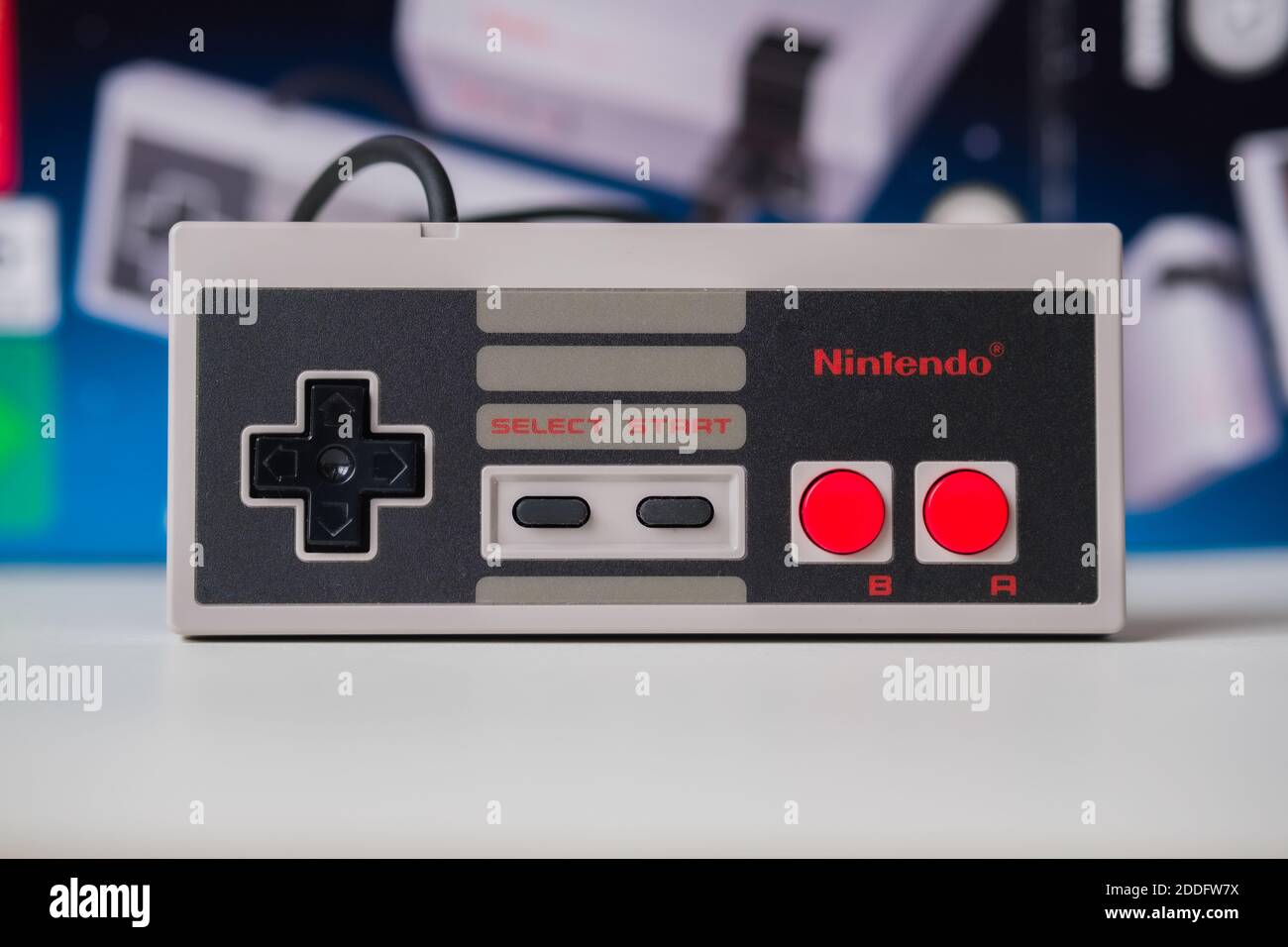 NES Classic Edition Retro Portable Console Controller – Nintendo  Entertainment System Stock Photo - Alamy