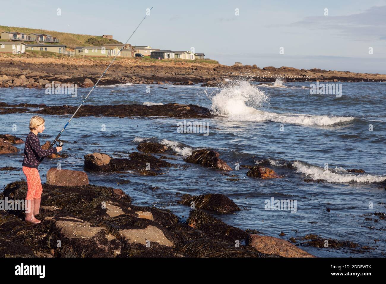 Young people fishing from the rocks hi-res stock photography and images -  Alamy