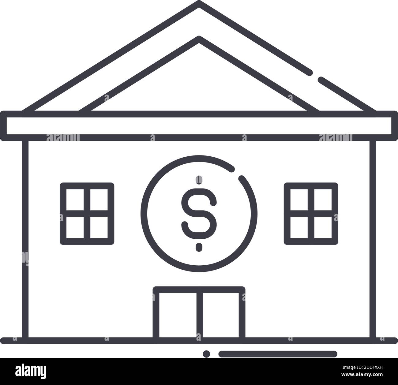 Financial company icon, linear isolated illustration, thin line vector ...