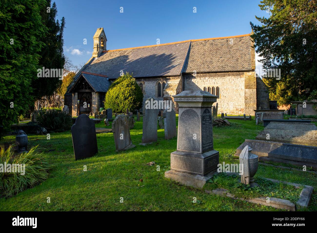 Dyserth parish church and graveyard, North Wales Stock Photo
