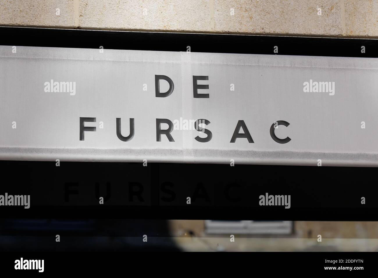 Bordeaux , Aquitaine / France - 11 08 2020 : De Fursac logo and sign ...