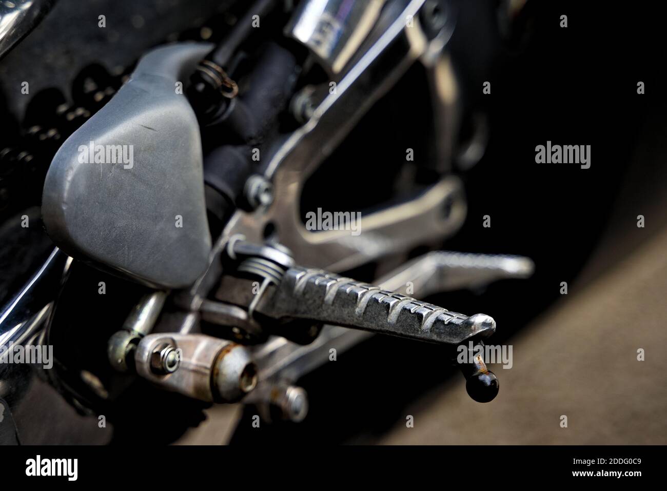 Close up of a motorcycle clutch pedal on a vintage motorbike. . High  quality photo Stock Photo - Alamy