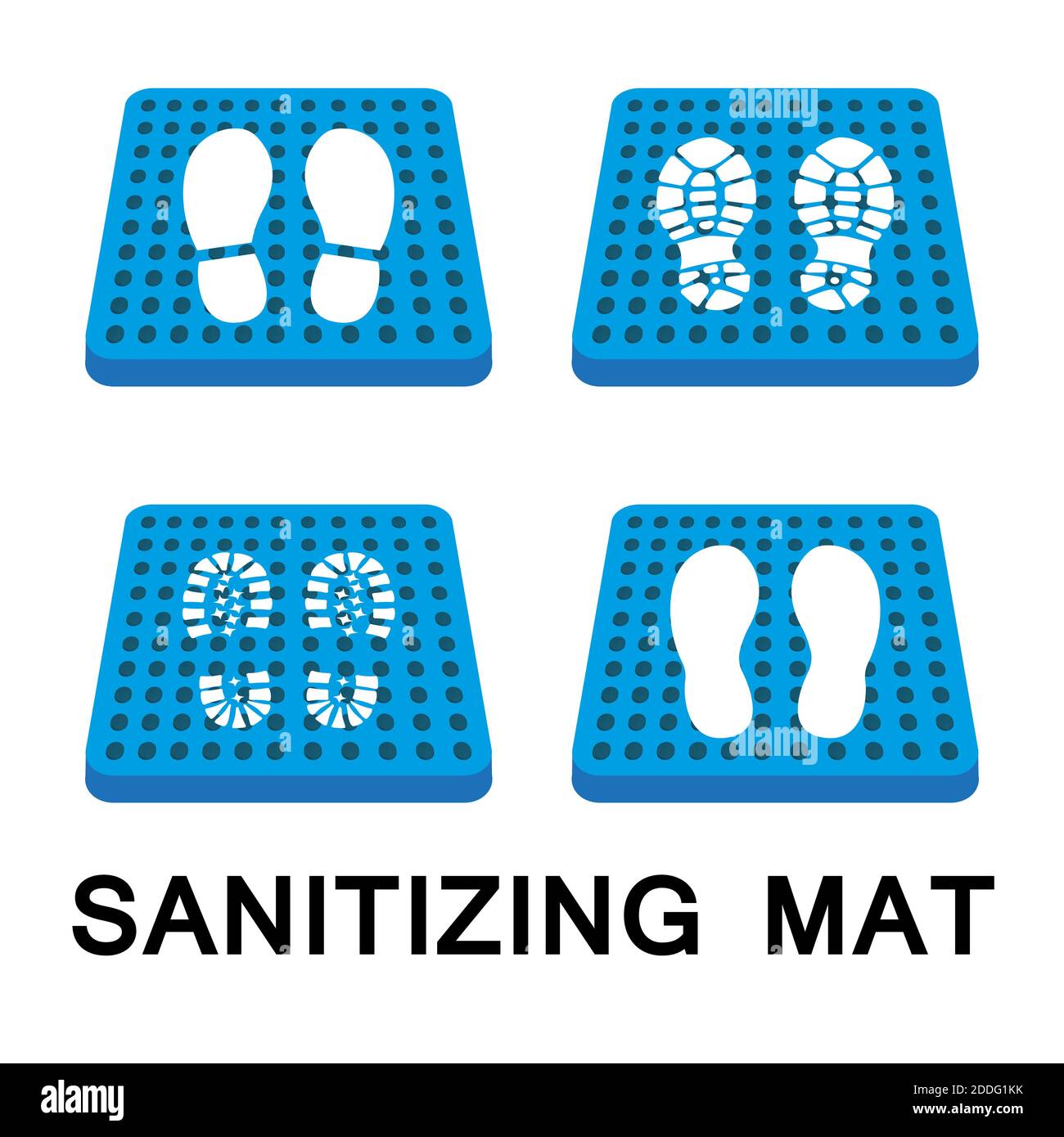 Sanitary mat. Disinfection mat icon. Disinfectant for shoes or foot