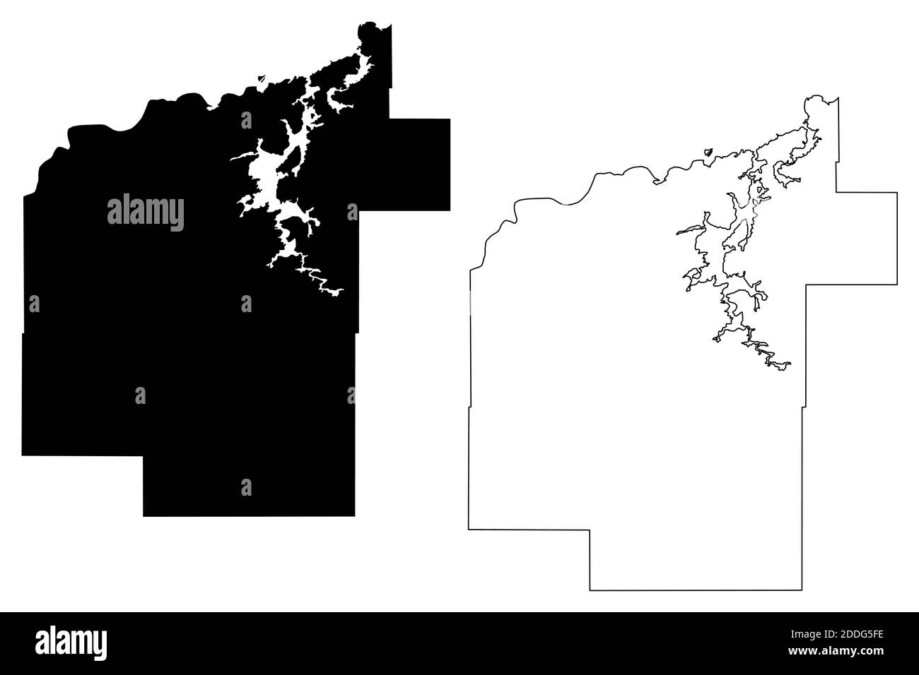 Pittsburg oklahoma map Stock Vector Images Alamy