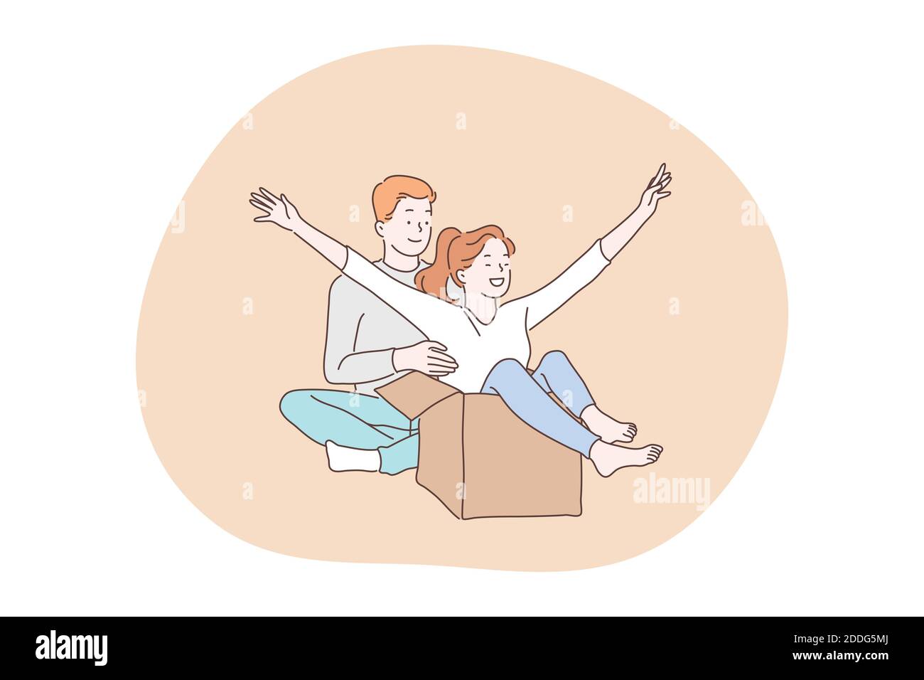 Love, couple in relationship, togetherness concept. Happy young loving  couple cartoon characters having fun during relocating to new apartment  togethe Stock Vector Image & Art - Alamy
