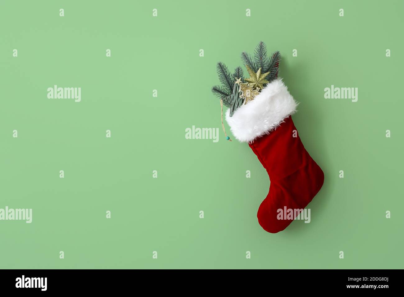Socks - Upcycled Thread & Beadwork X-Mas Decor Hanging 02