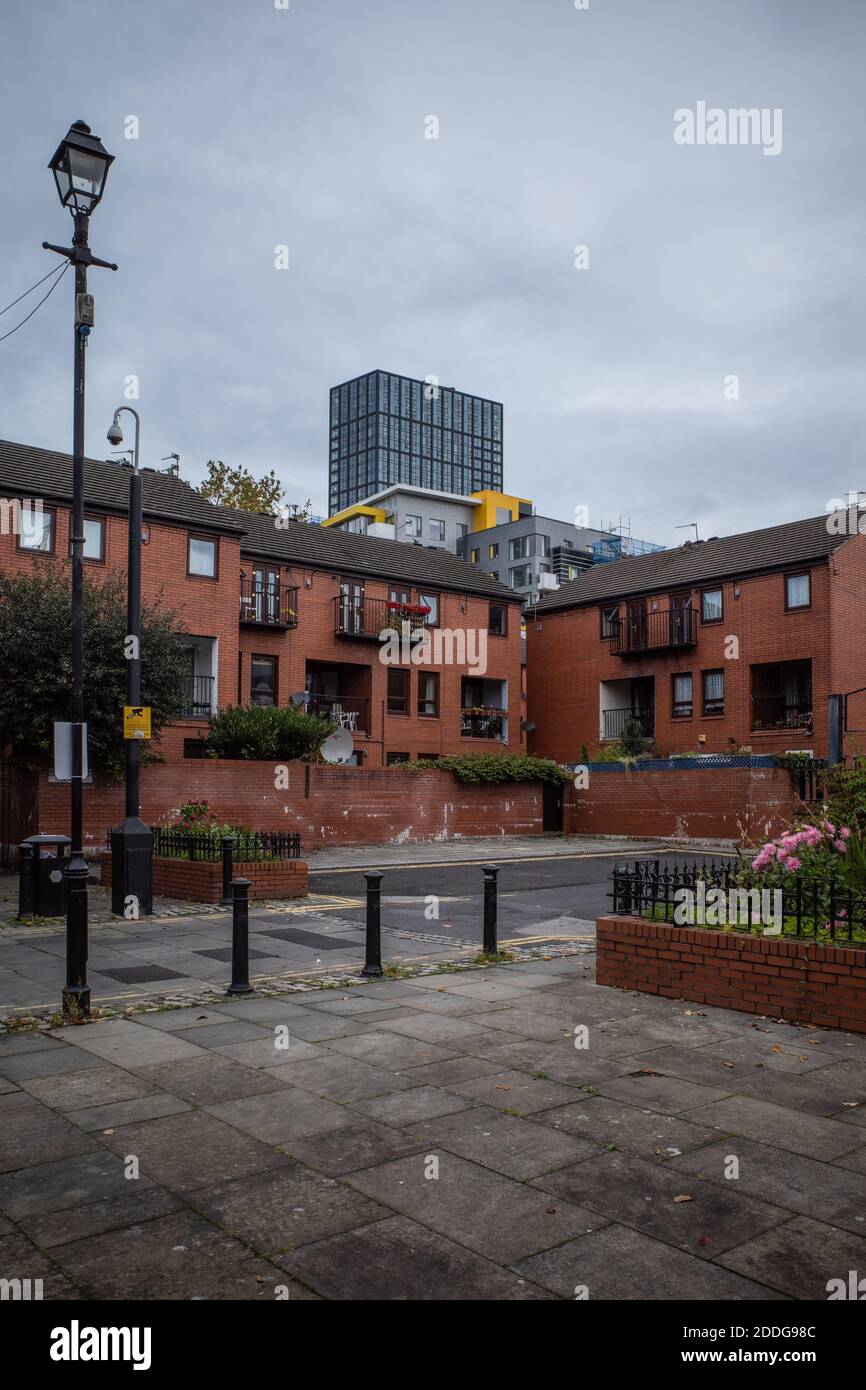 modern city centre housing, northern quarter, manchester Stock Photo