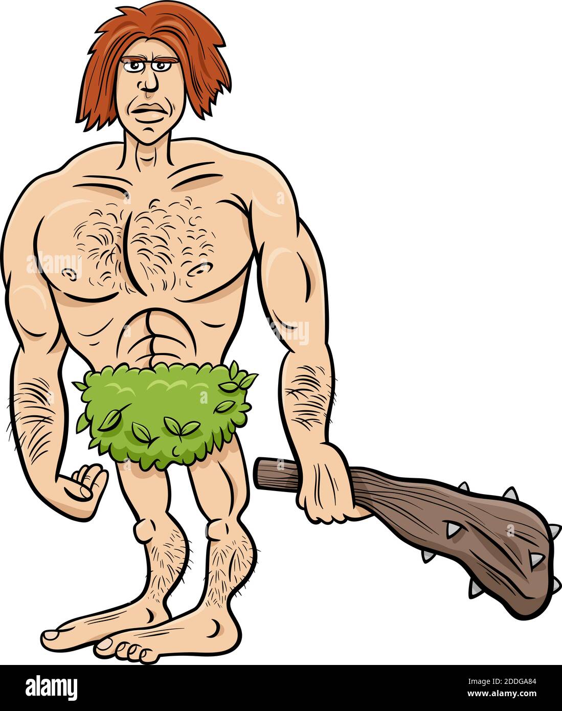 Cartoon illustration of funny prehistoric man stone age character Stock Vector Image & Art Alamy