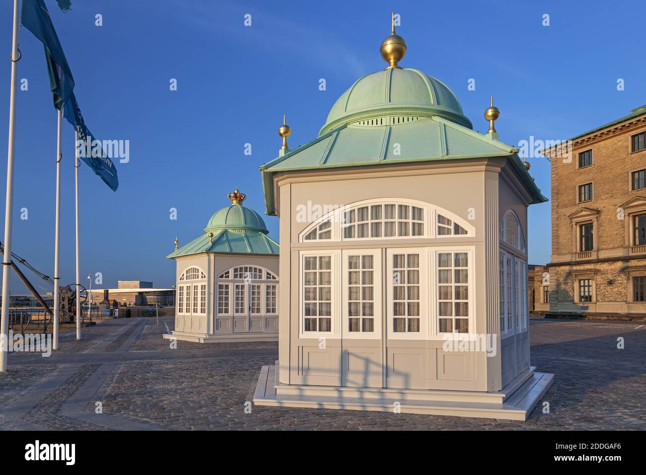 geography / travel, Denmark, Copenhagen, restaurant Toldboden in the harbour of Copenhagen, Additional-Rights-Clearance-Info-Not-Available Stock Photo