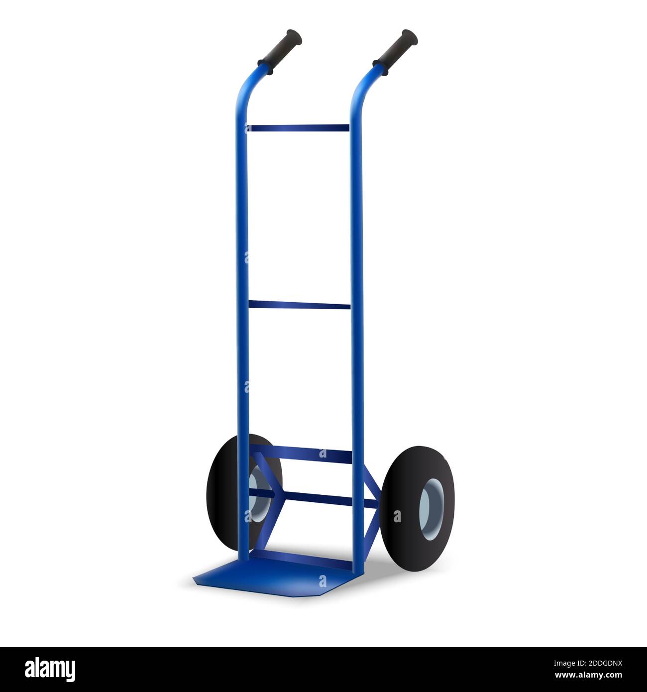 3d realistic small self-help trolley icon illustration. Stock Vector