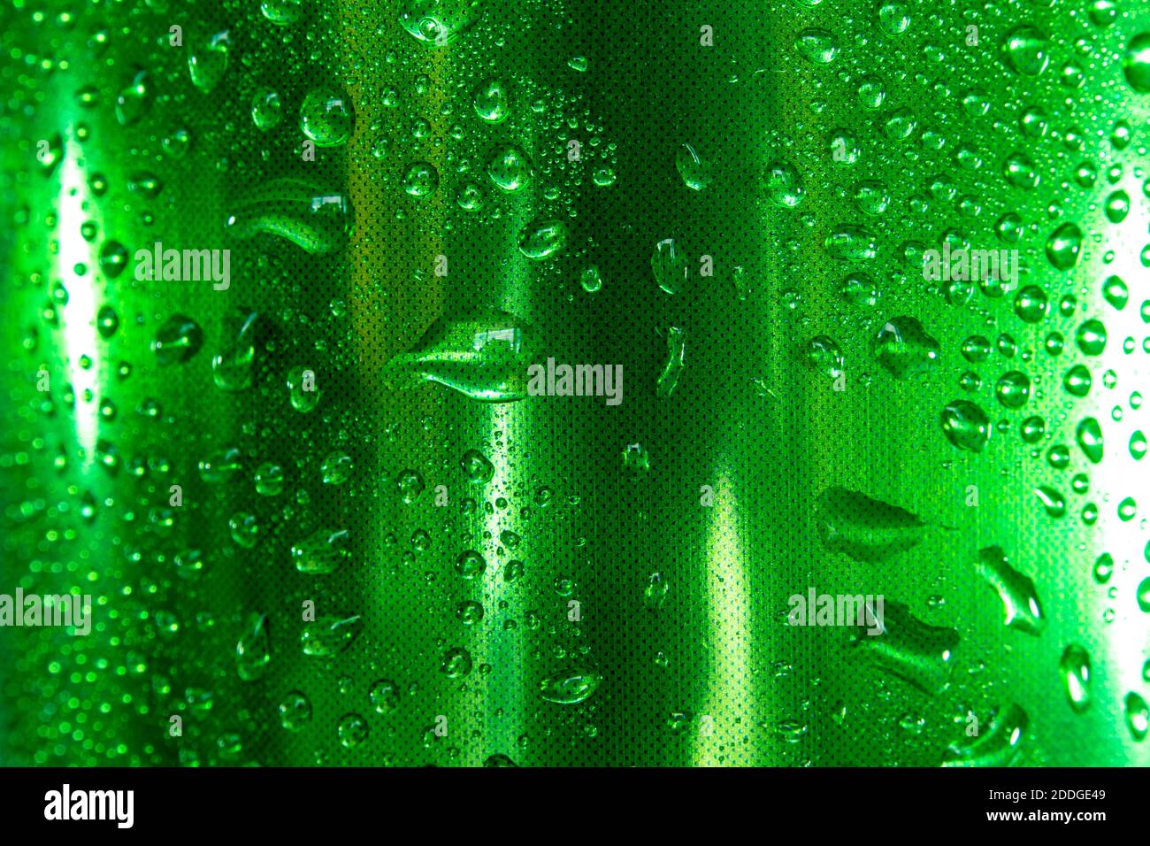 Condensation refreshing water droplets on the fresh cold soft drink can