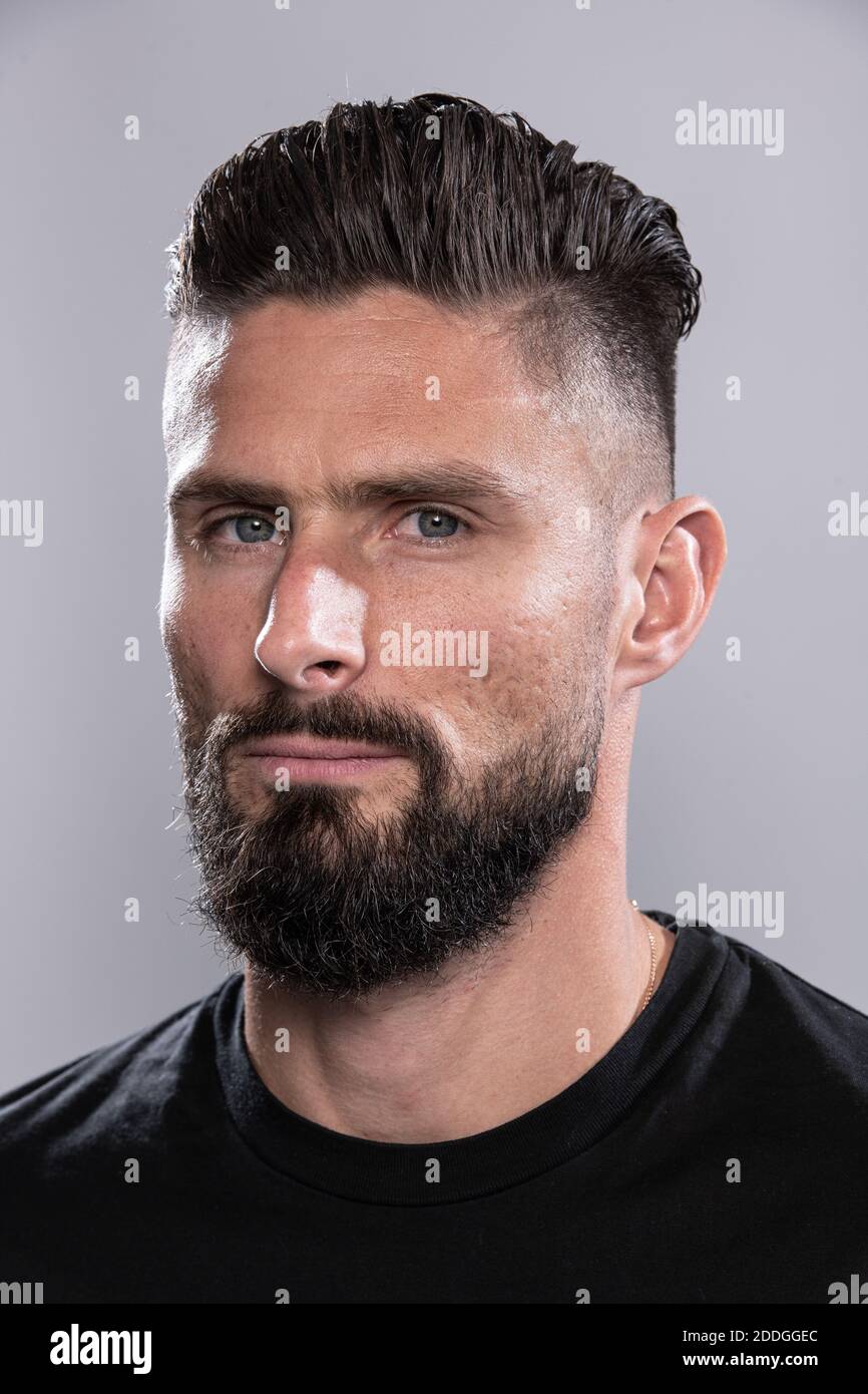 Olivier Giroud Chelsea and French national football player. studio shoot, Chelsea, London on 26th October 2020 Stock Photo