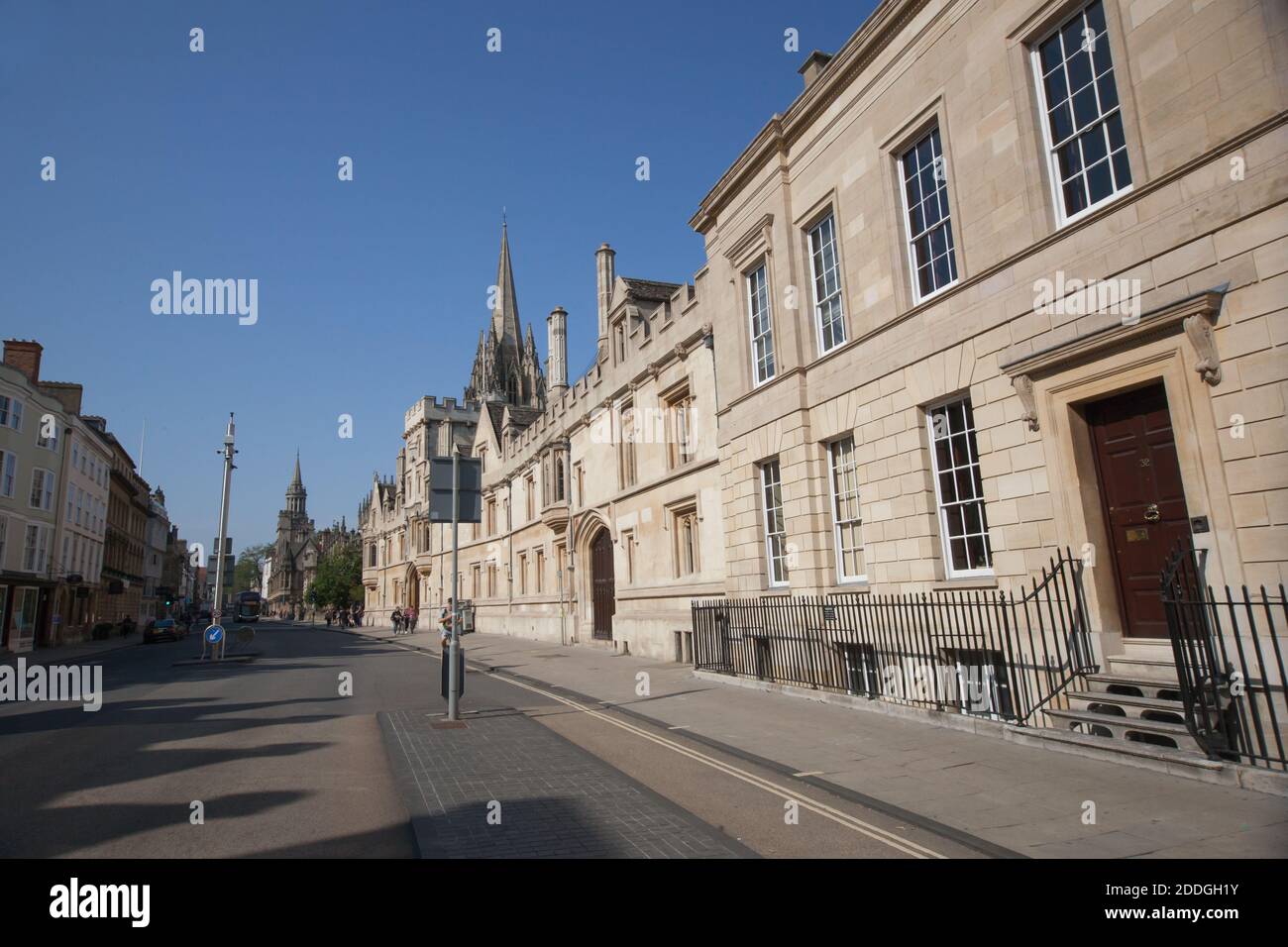Views of The Oxford High Street and All Souls College in the UK, taken on the 15th of September 2020 Stock Photo