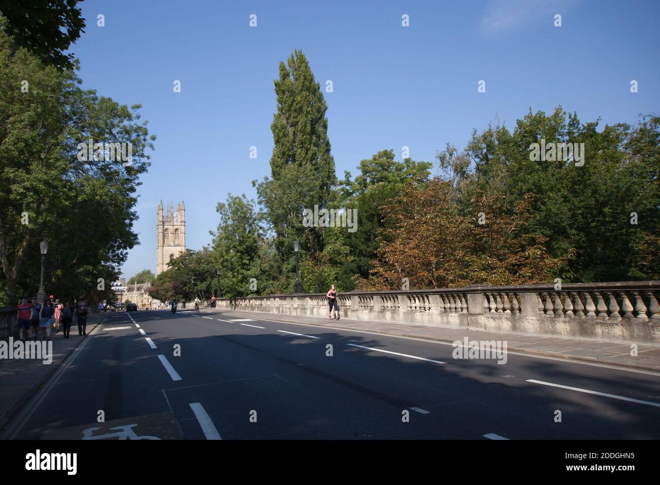 Views along Magdalen Bridge on Oxford High Street in the UK, taken on the 15th of September 2020 Stock Photo