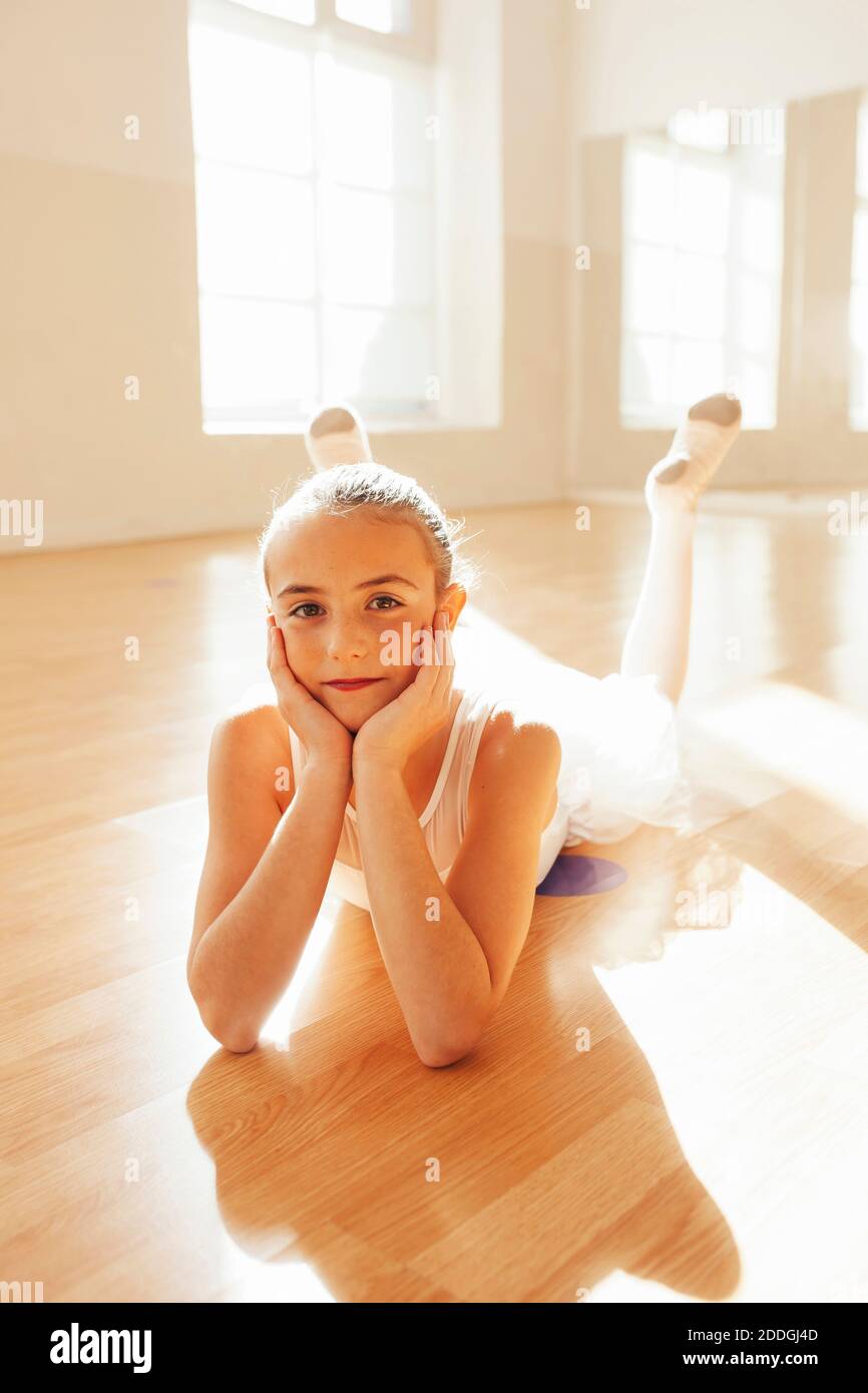 Ballet girl lying on floor hi-res stock photography and images - Alamy