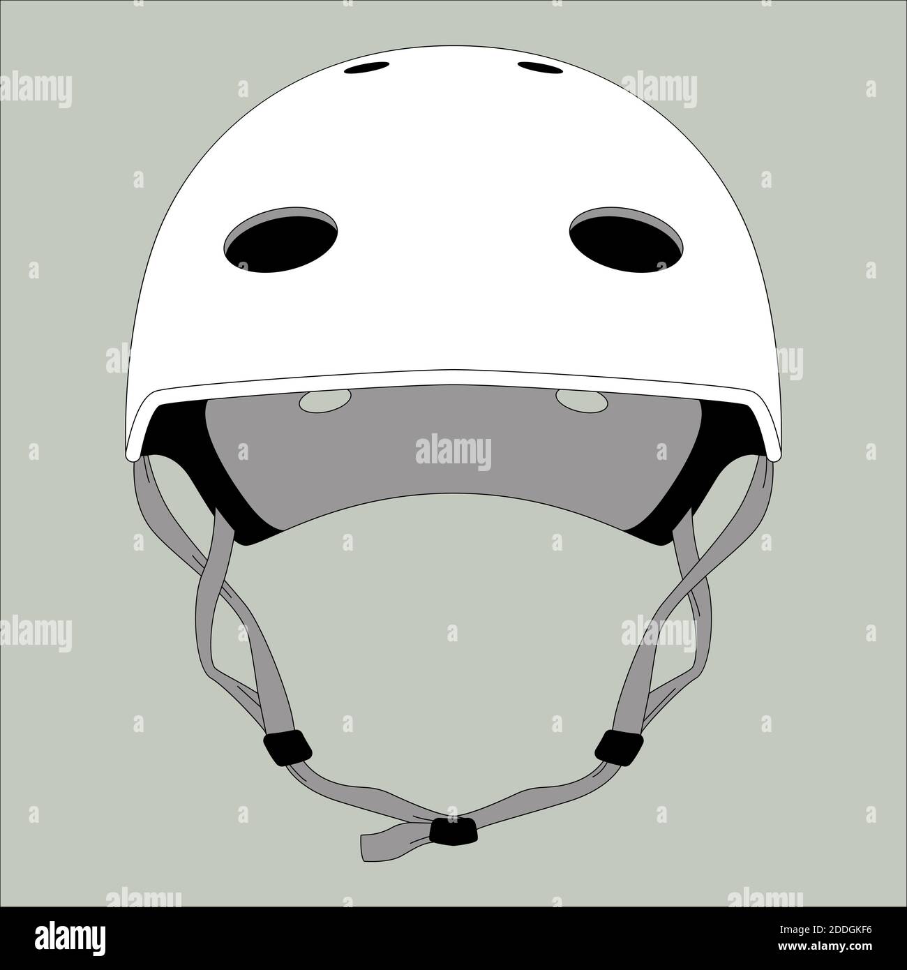 protective helmet ,vector illustration , flat style , front side Stock