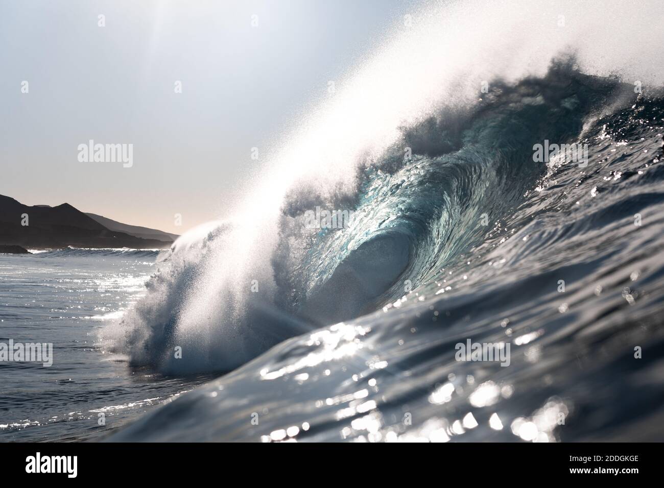 Powerful foamy sea waves rolling and splashing over water surface ...