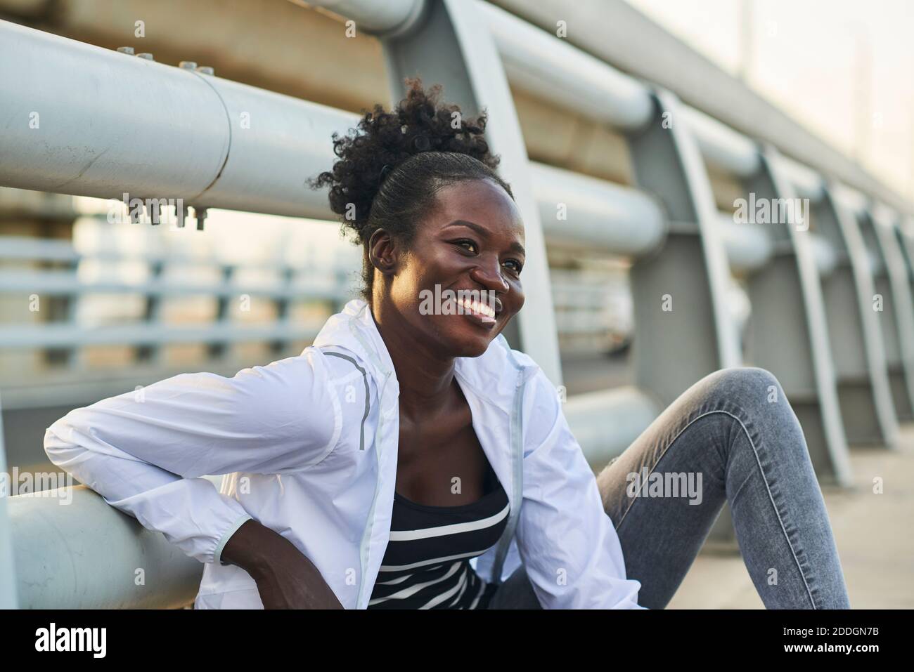Happy black lady enjoy hi-res stock photography and images - Alamy