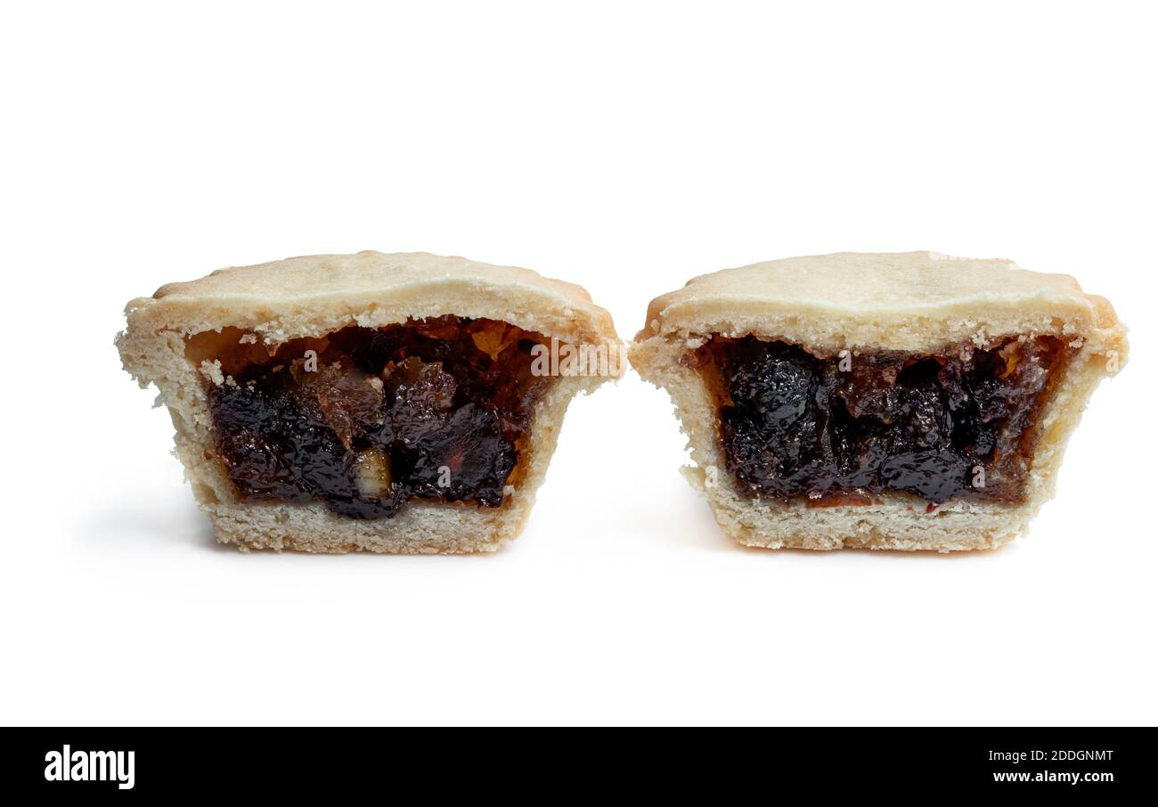 Christmas mini mince pie isolated on white Stock Photo - Alamy