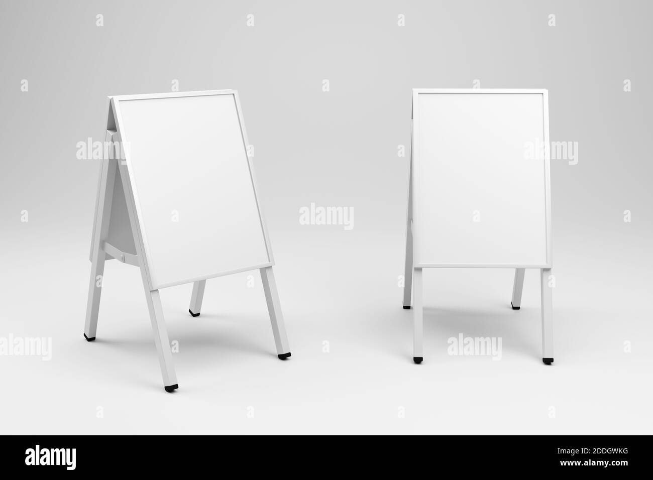 White Advertising A Stand Stock Photo