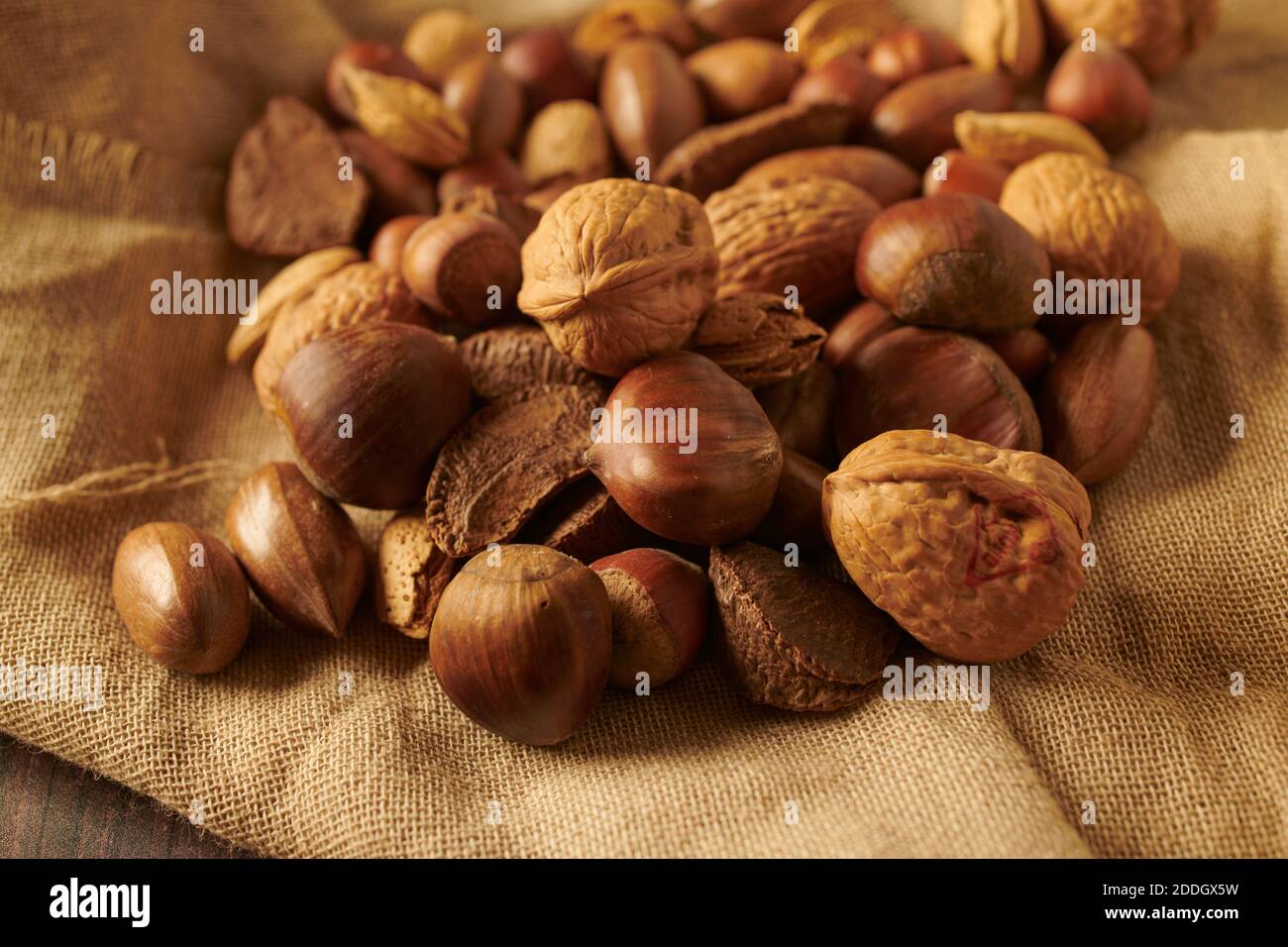 Mixed nuts in their shells , England, Uk, Gb Stock Photo Alamy