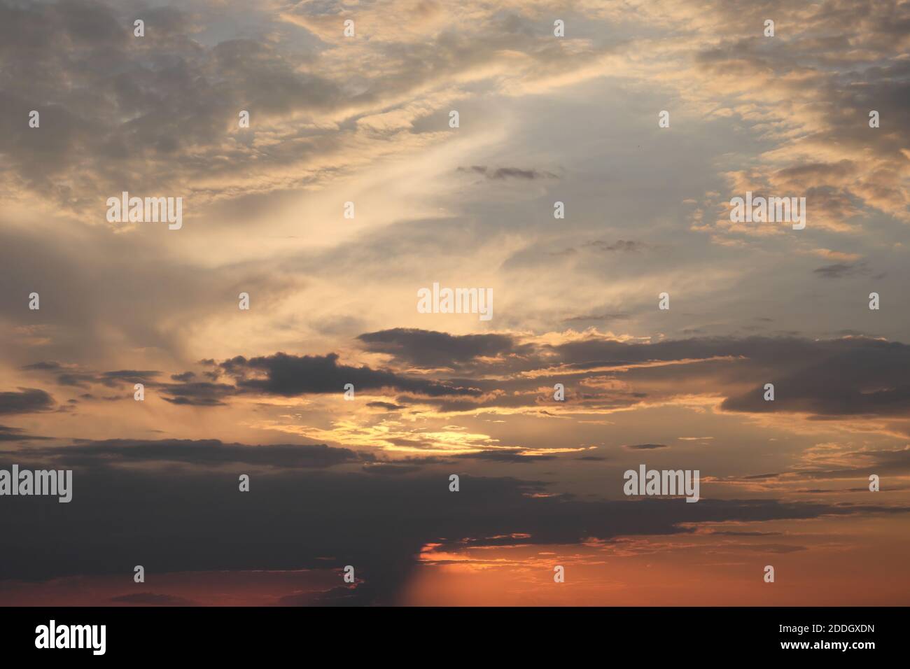 Dramatic sunset sky. Cloudy sky as a background Stock Photo - Alamy