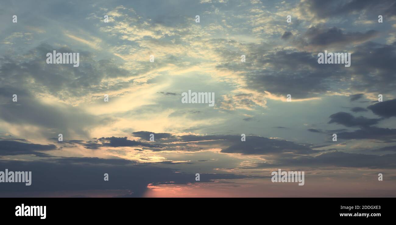 Dramatic sunset sky. Cloudy sky as a background Stock Photo - Alamy