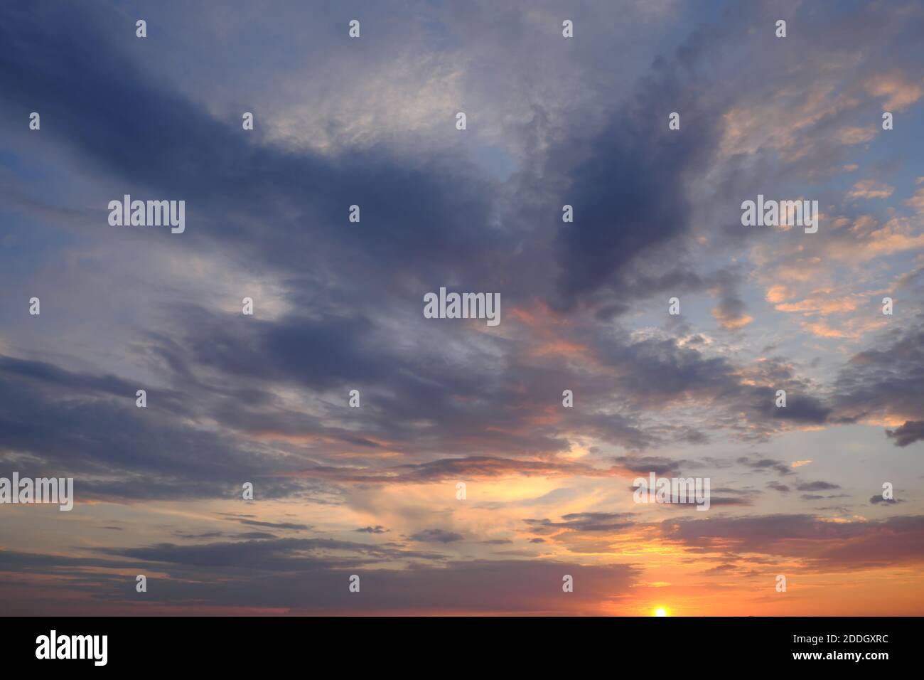 Dramatic sunset sky. Cloudy sky as a background Stock Photo - Alamy