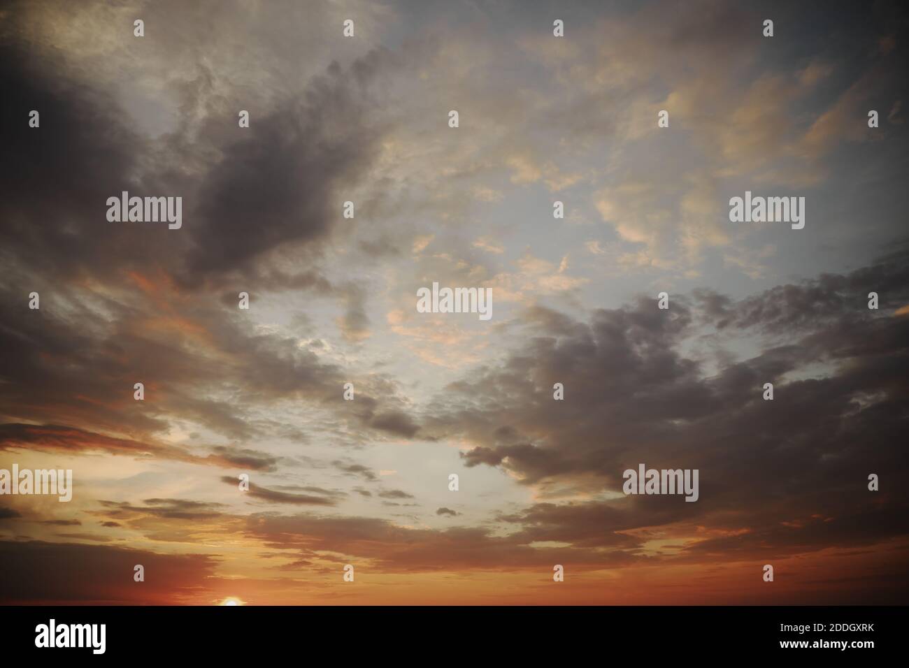 Dramatic sunset sky. Cloudy sky as a background Stock Photo - Alamy