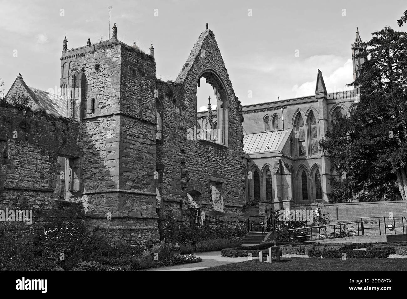 Part of the ruins of the Archbishops of York's Southwell Palace in the grounds of Southwell Minster, Nottinghamshire Stock Photo