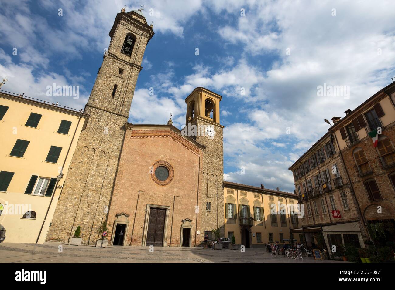 BOBBIO, ITALY, AUGUST 20, 2020 - The cathedral of Bobbio, Santa Maria Assunta, is a parish church of Bobbio in the province of Piacenza, Italy. Stock Photo