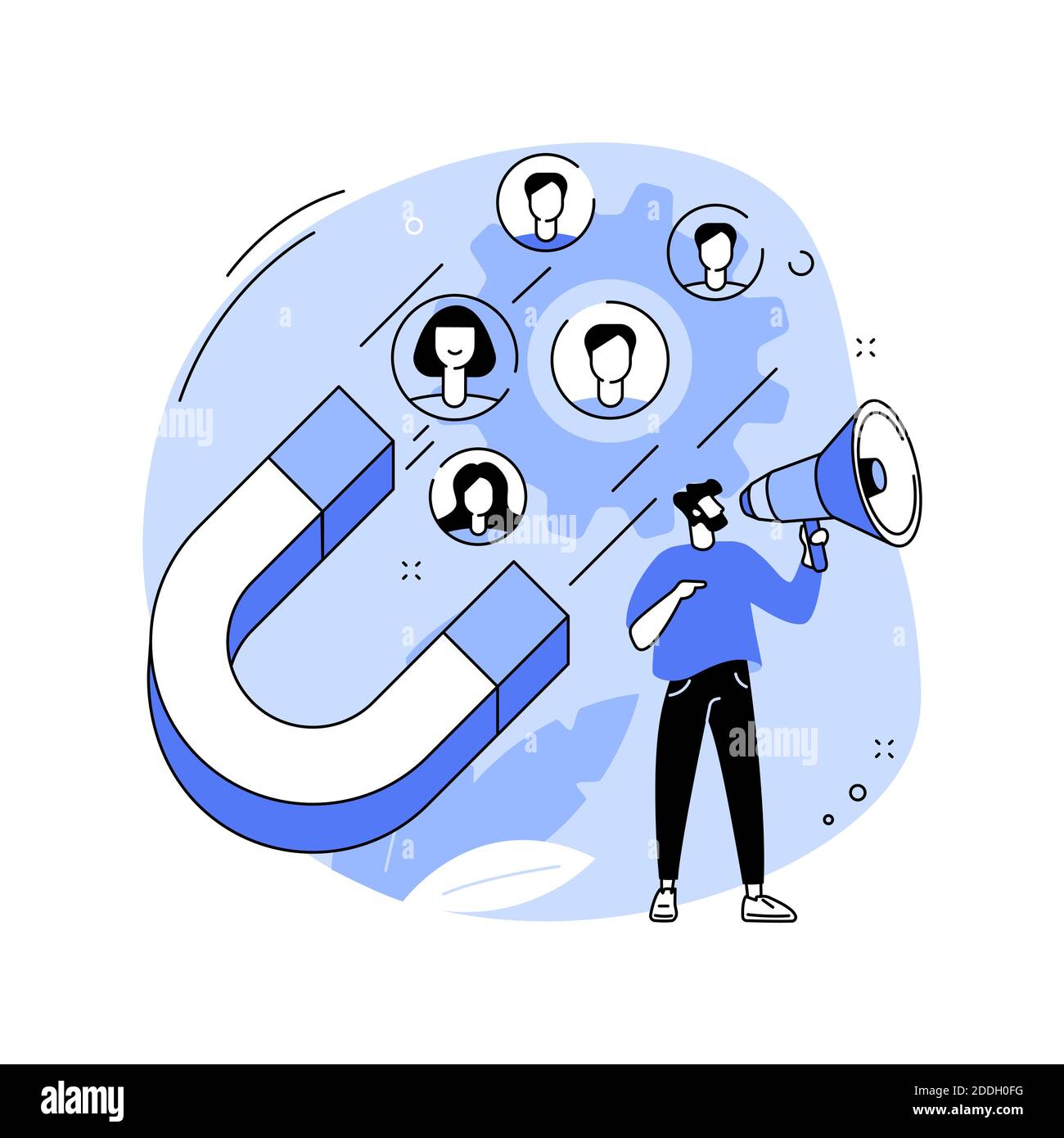 Find leads abstract concept vector illustration. Stock Vector