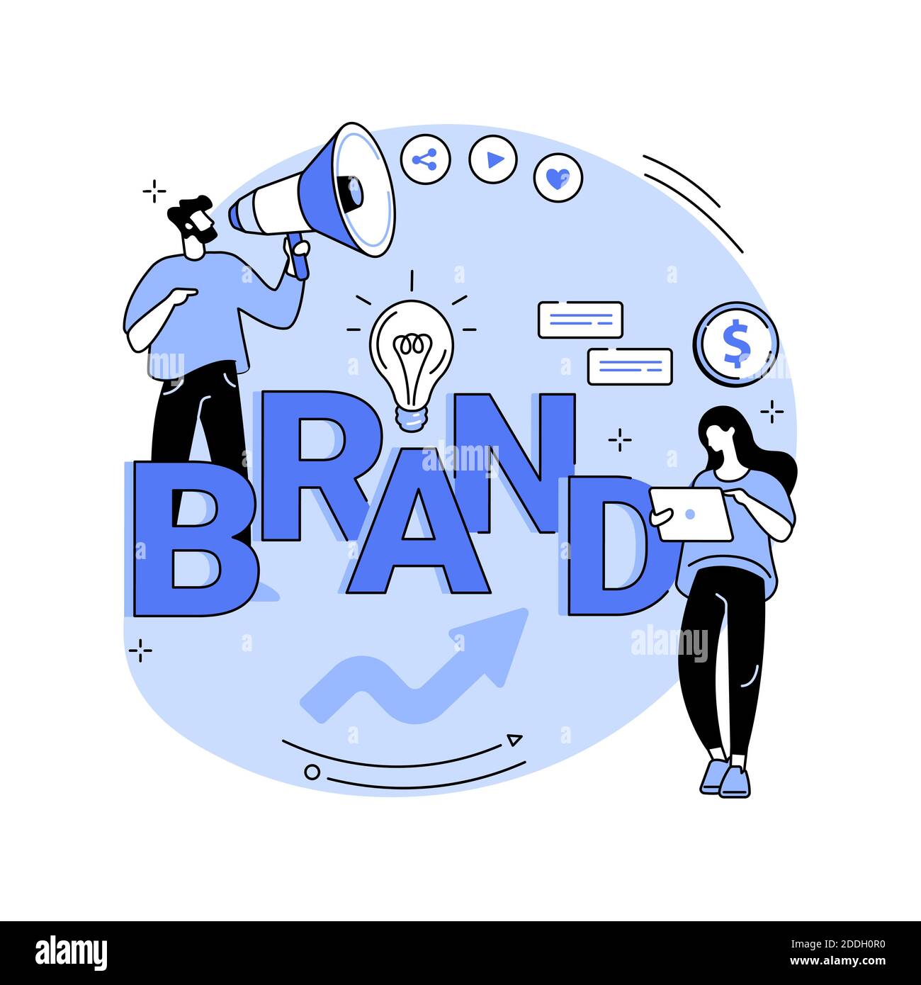 Brand building abstract concept vector illustration Stock Vector Image ...