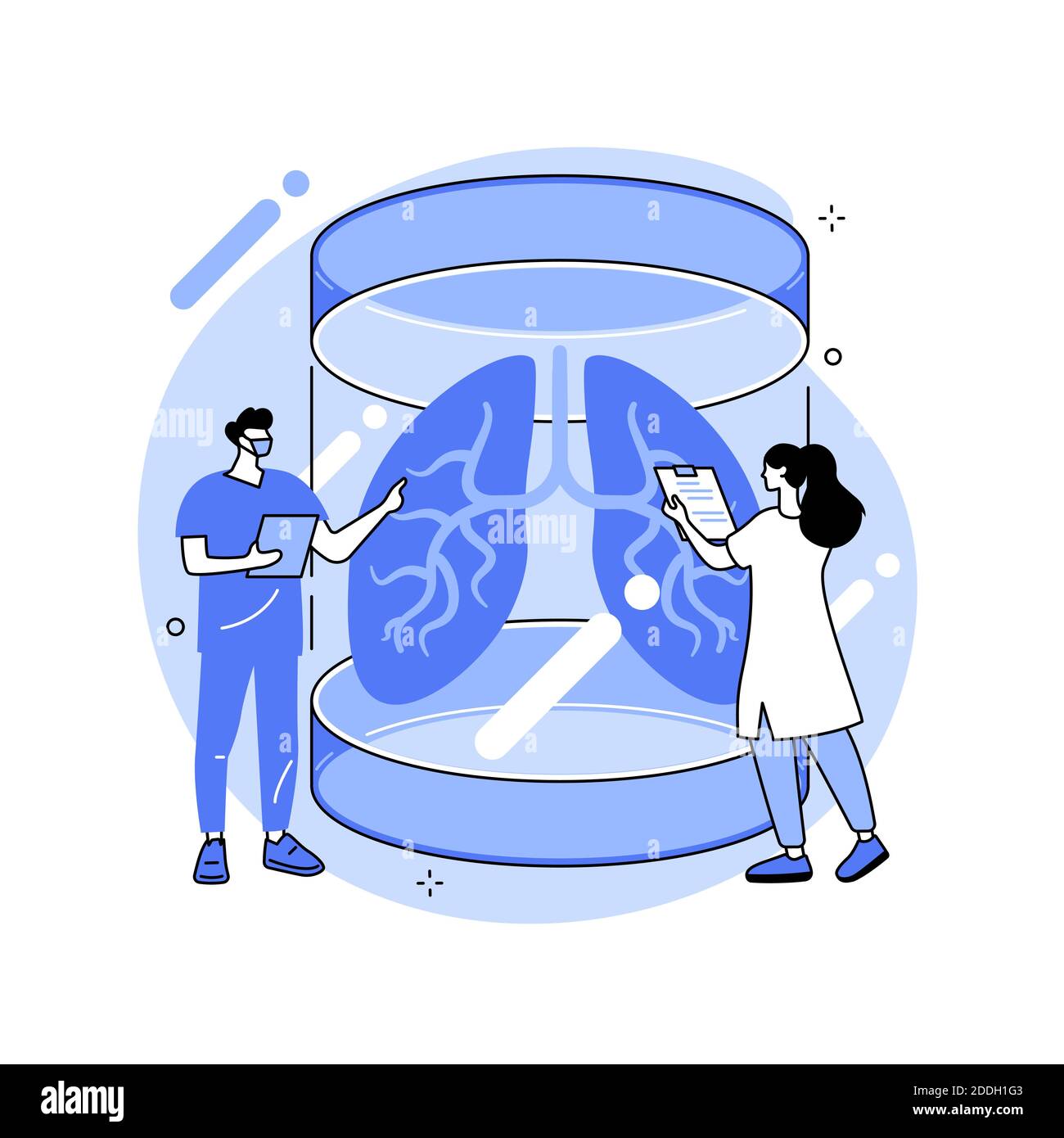 Labgrown organs abstract concept vector illustration Stock Vector
