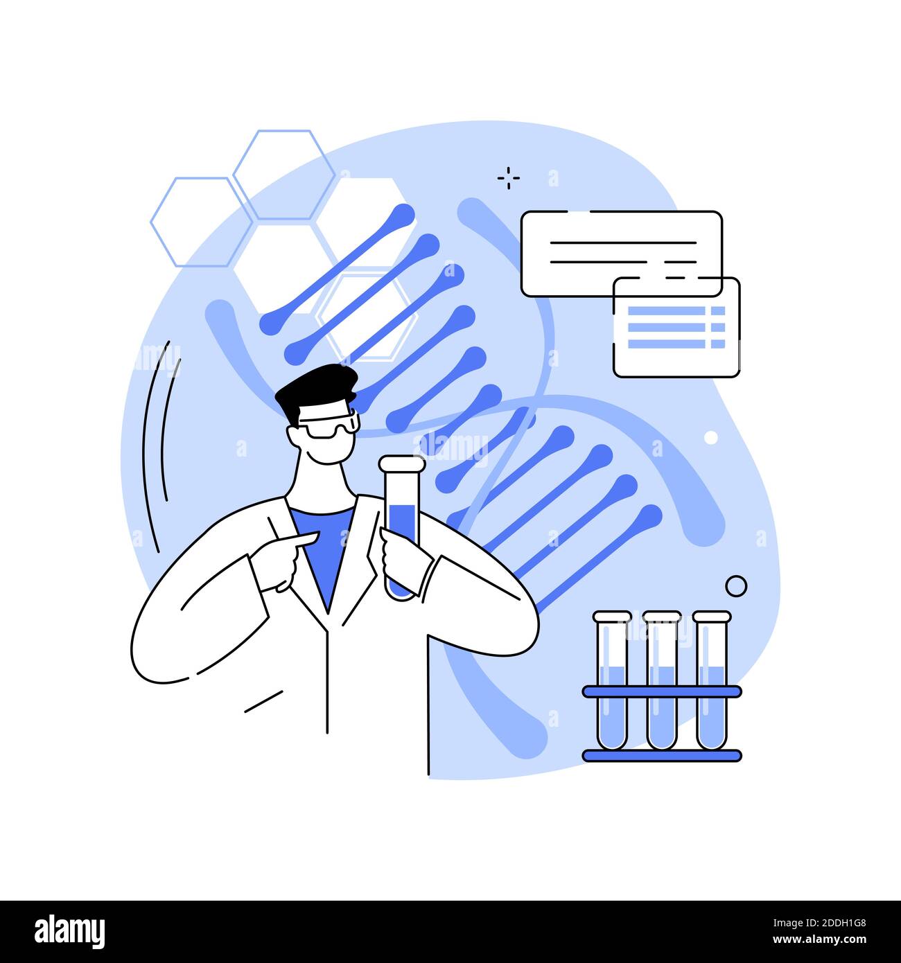 Genetic testing abstract concept vector illustration. Stock Vector
