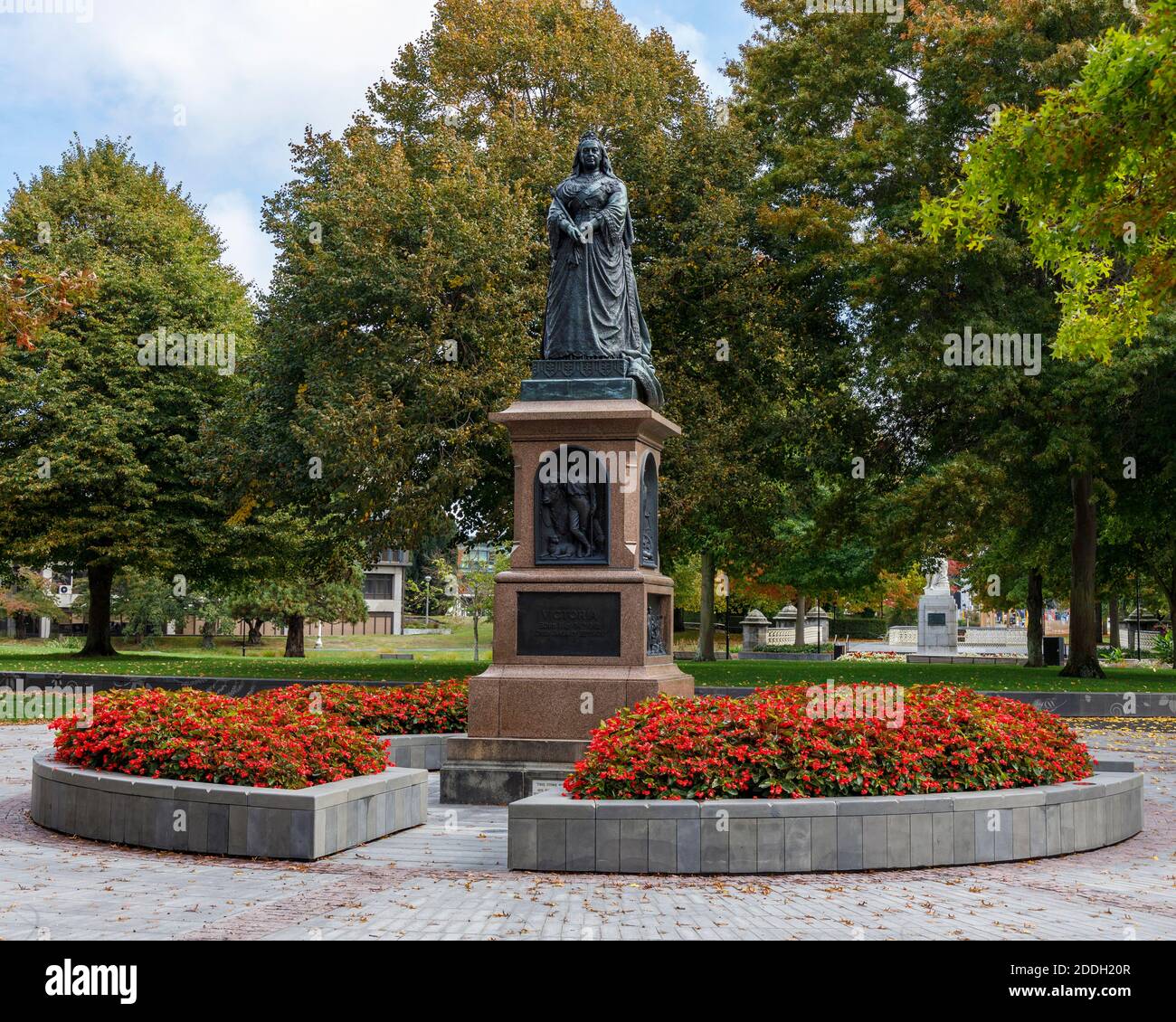 The commemorative 1903 bronze statue of Queen Victoria in Christchurch