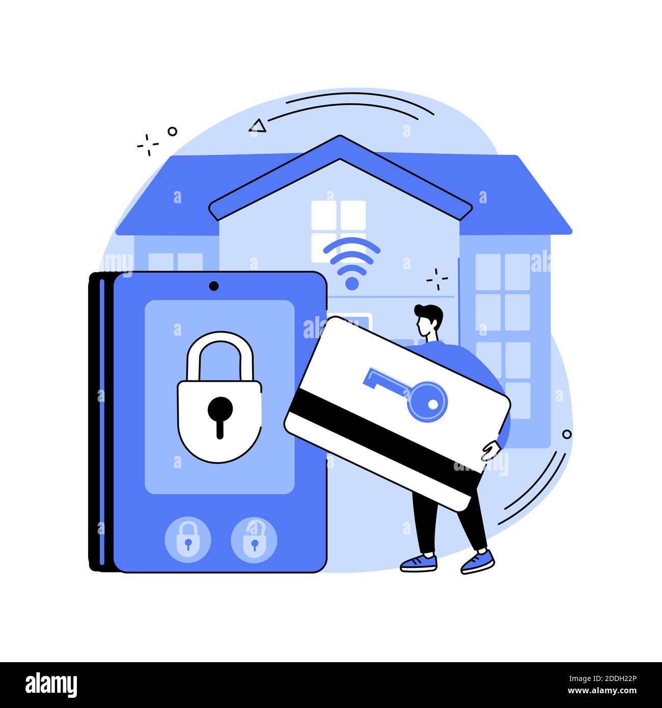 Access control system abstract concept vector illustration Stock Vector