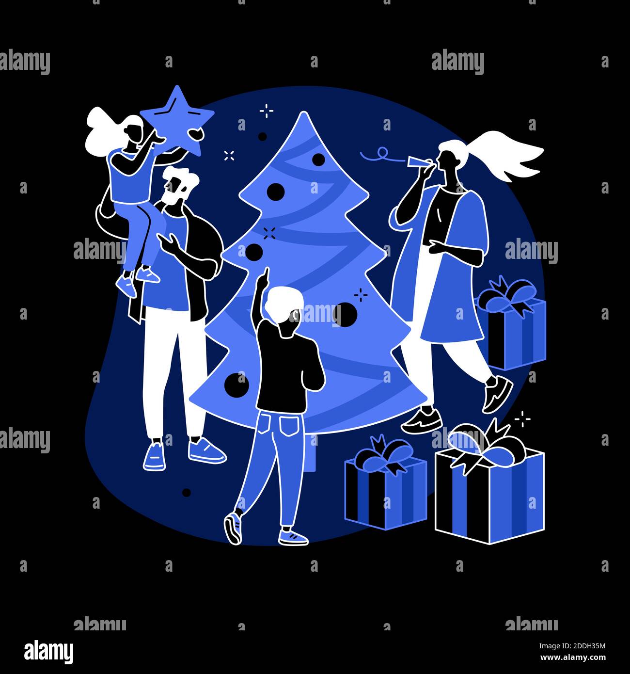 Winter holidays abstract concept vector illustration Stock Vector Image ...