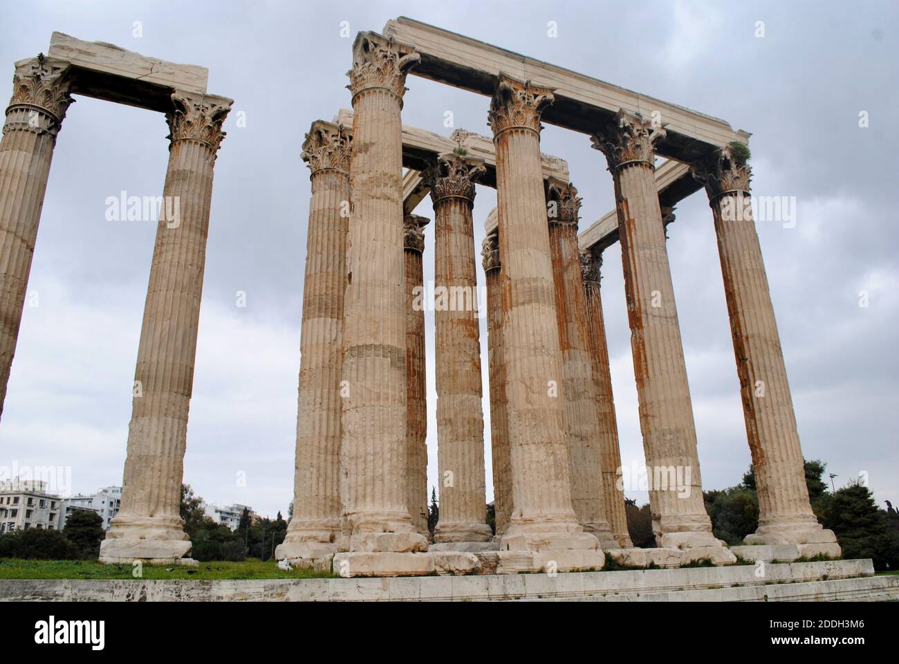 Pillar ruins in Greece Stock Photo Alamy