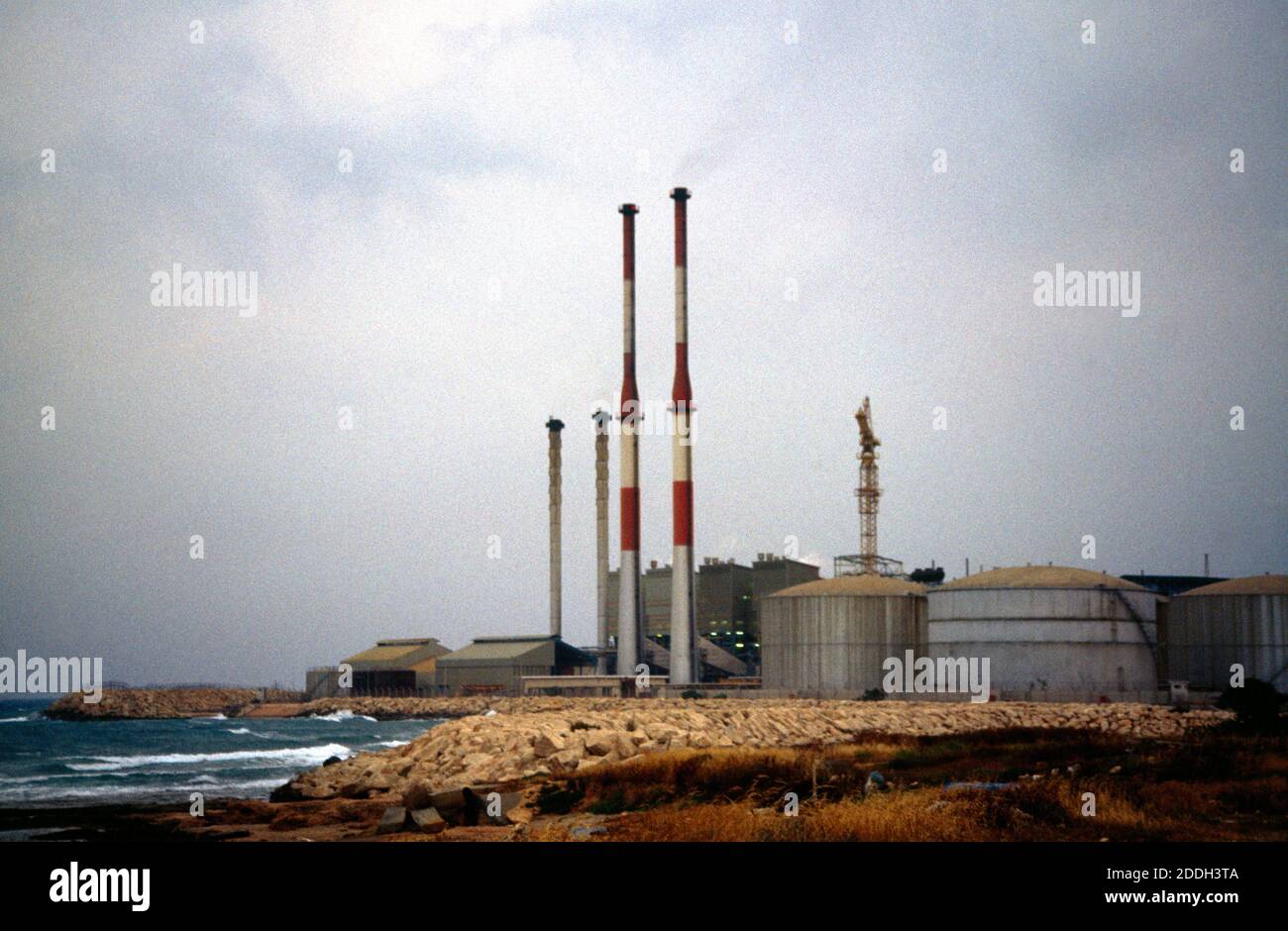 Cyprus Oil Refinery Between Larnaca and Ayia Napa Stock Photo Alamy