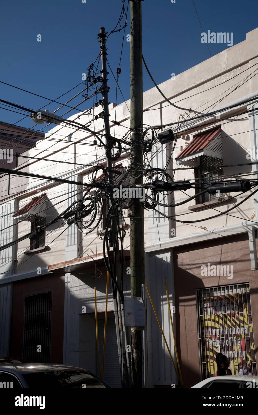 Power cables caribbean hires stock photography and images Alamy
