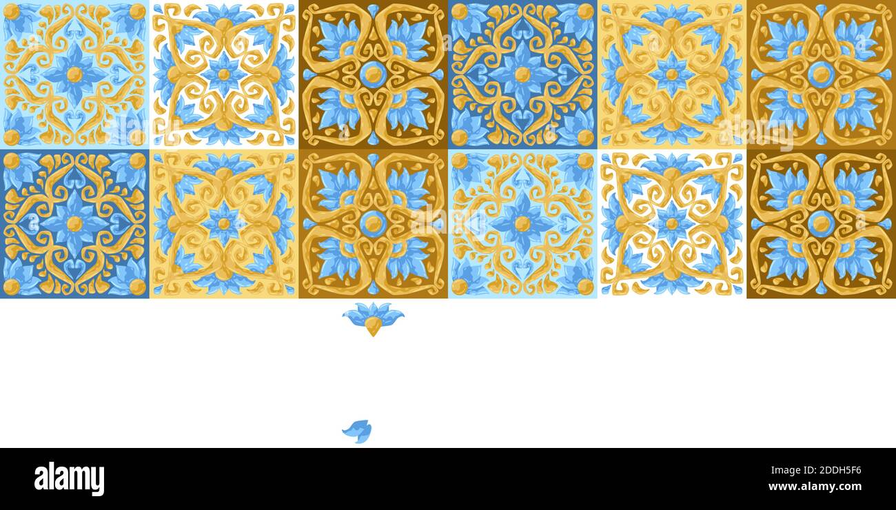 Flowers in square ceramic Stock Vector Images - Alamy