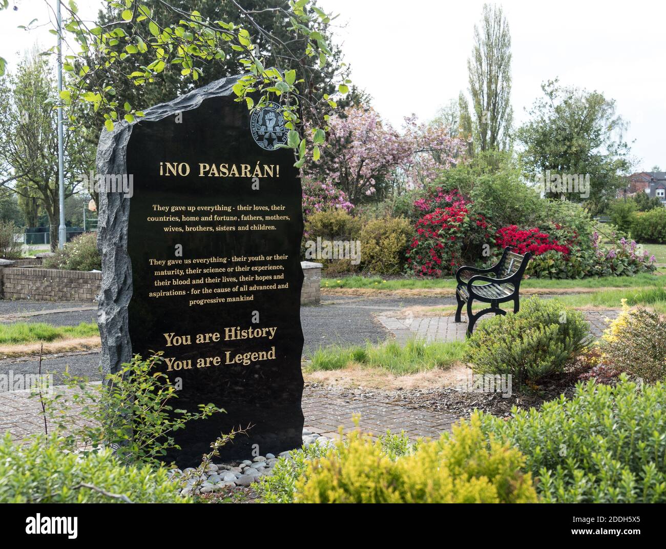 Memorial to Motherwell people who fought in the Spanish Civil War on the Republican side Stock Photo