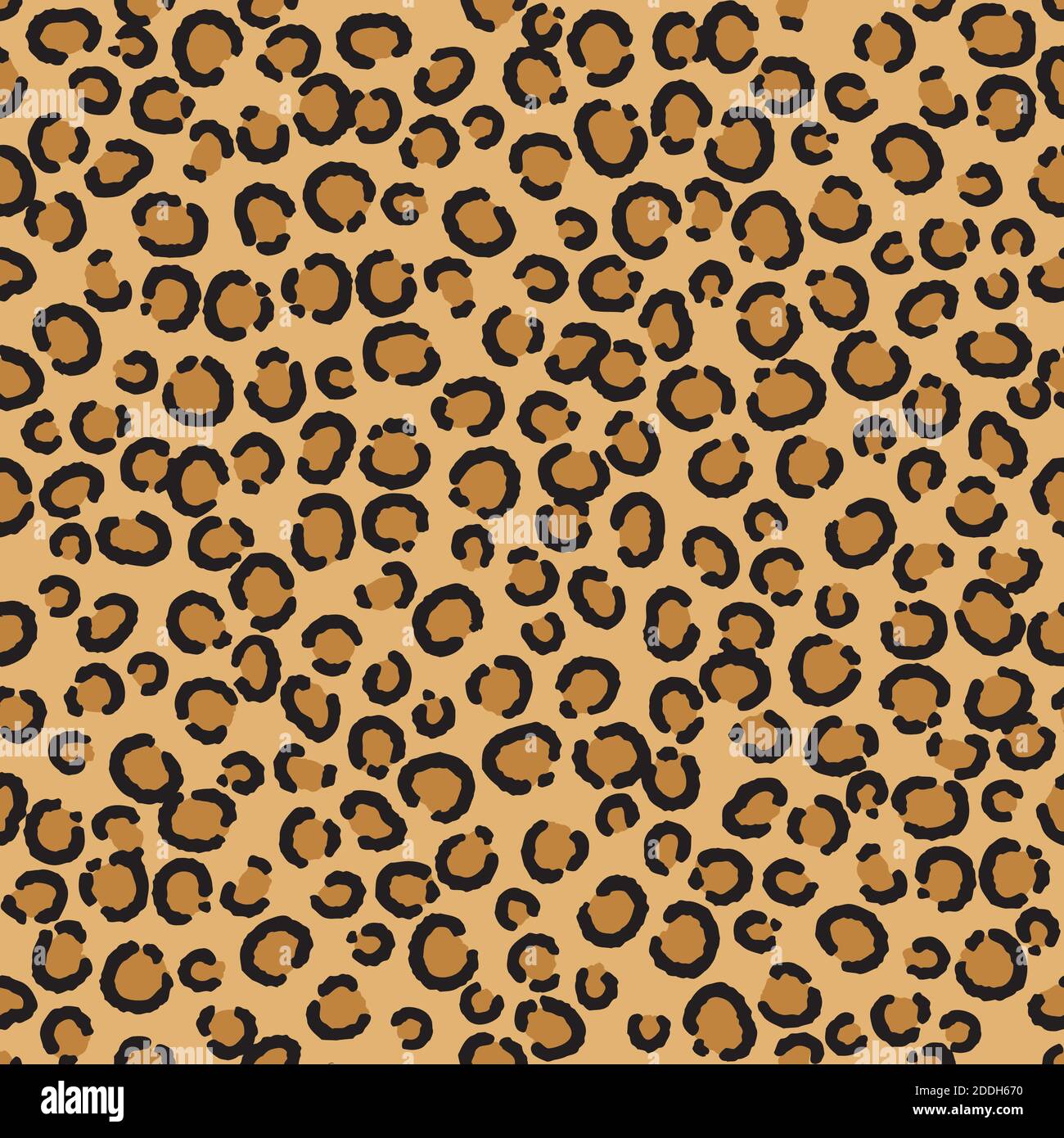 Leopard Spots Animal Skin Seamless Repeating Pattern Background Vector Illustration Stock Vector
