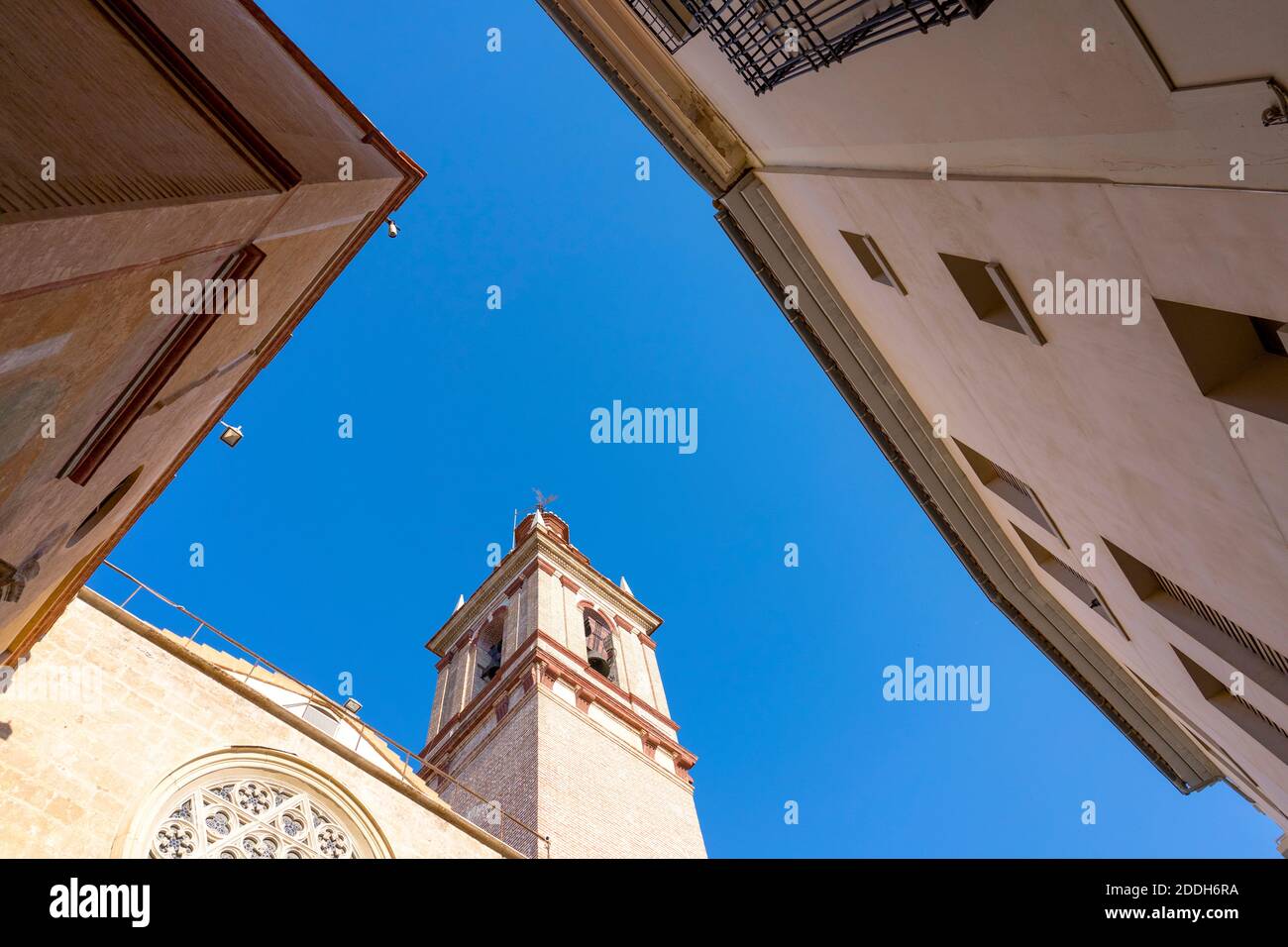 Street of the southern city on the Mediterranean coast Stock Photo
