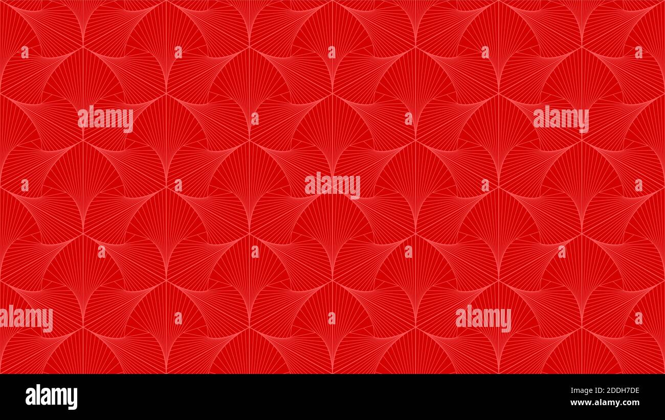 Red seamless geometric pattern. Abstract zentangle background for wallpaper, texture, fabric and other designs. 8K Resolution. Zentangle. Vector. Stock Vector