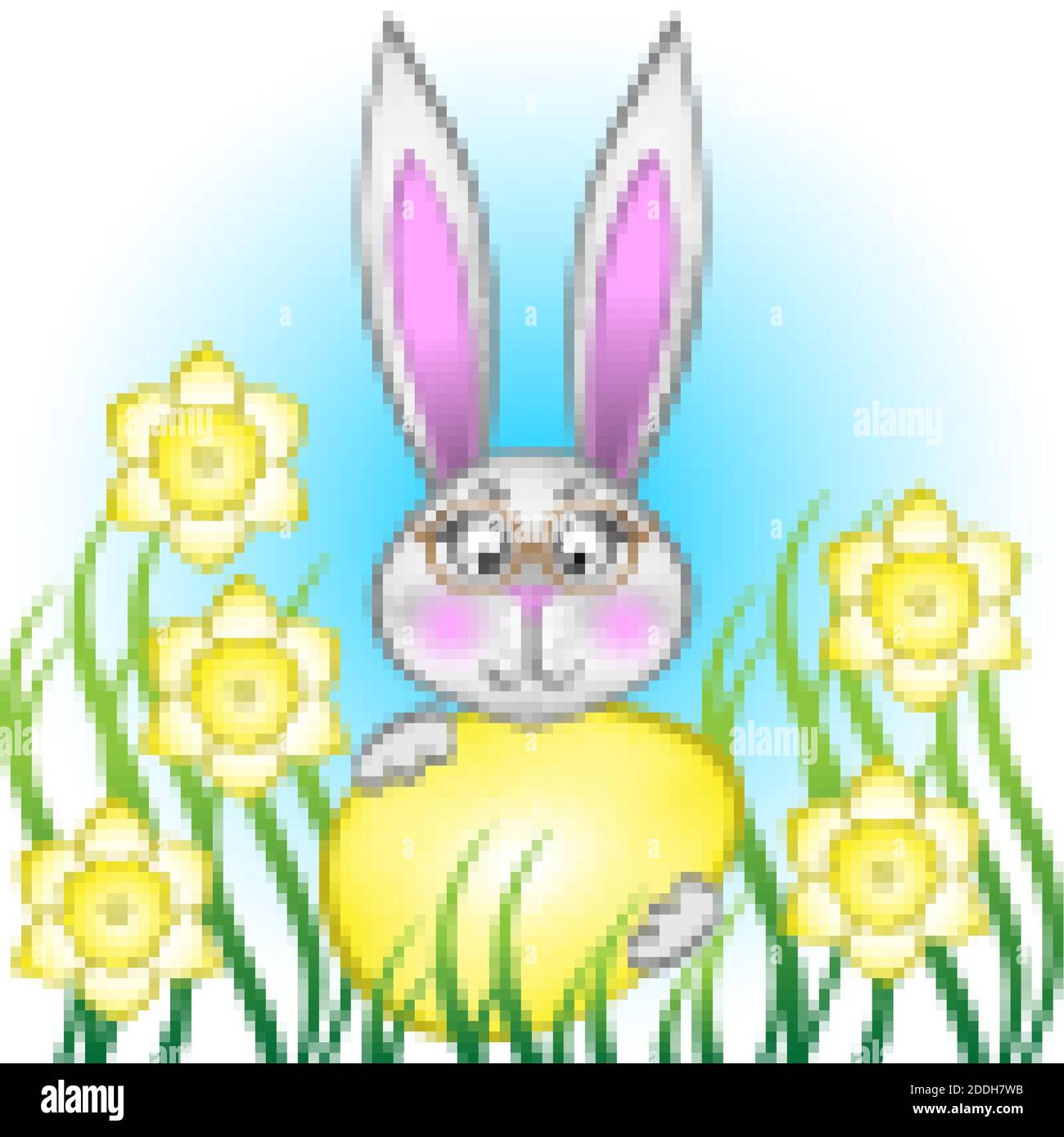 Child holding easter egg Stock Vector Images - Alamy