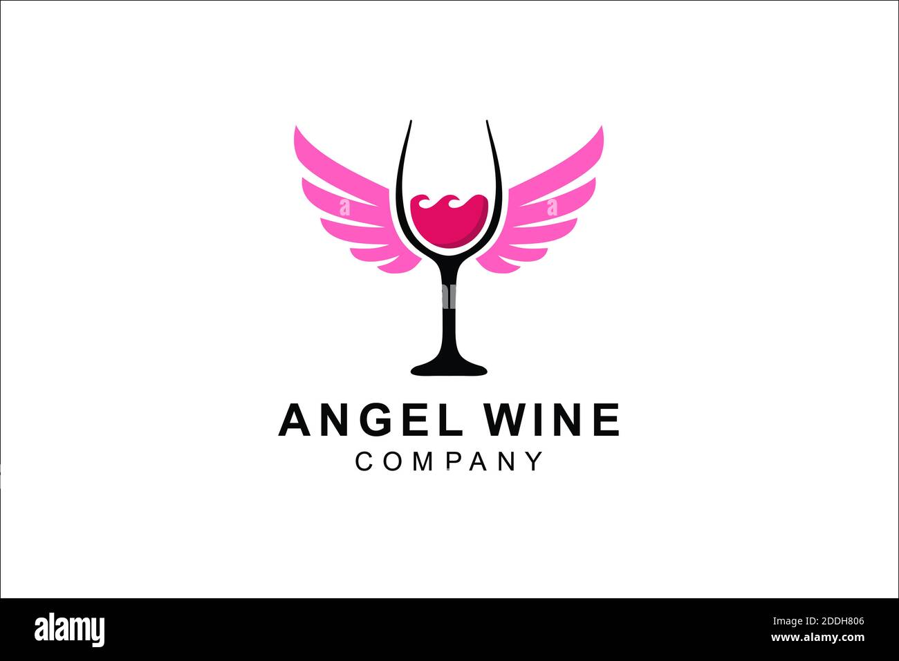 Angel Wine Logo Design Template Stock Photo Alamy